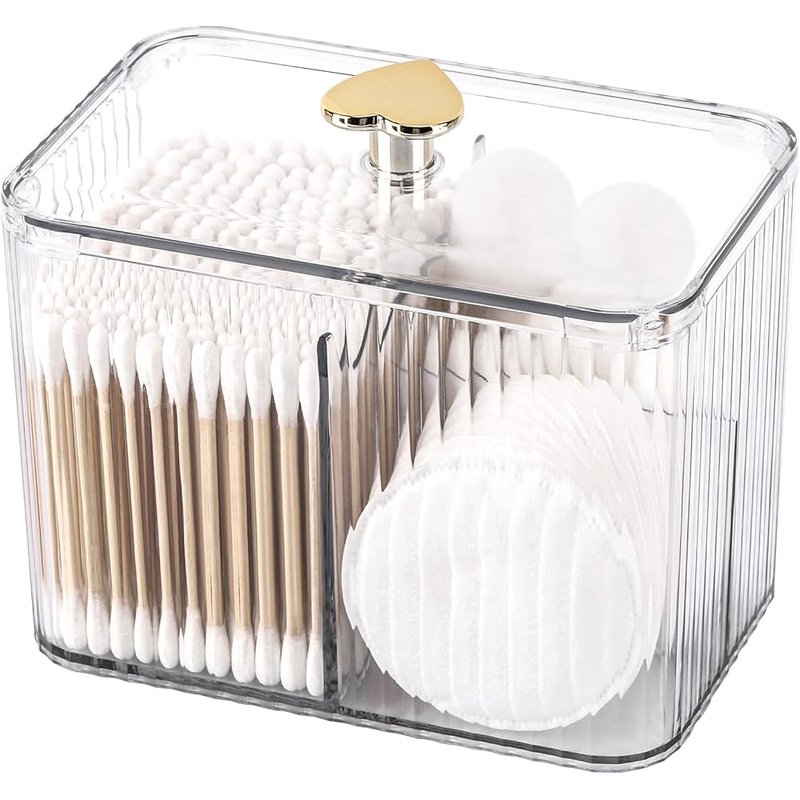Fluted acrylic cotton pad holder