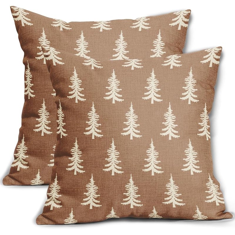 Tree print pillow covers