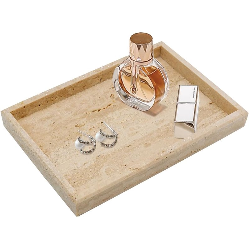Real travertine tray