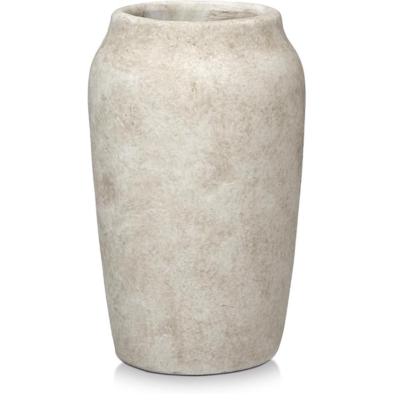 Rustic cream ceramic vase