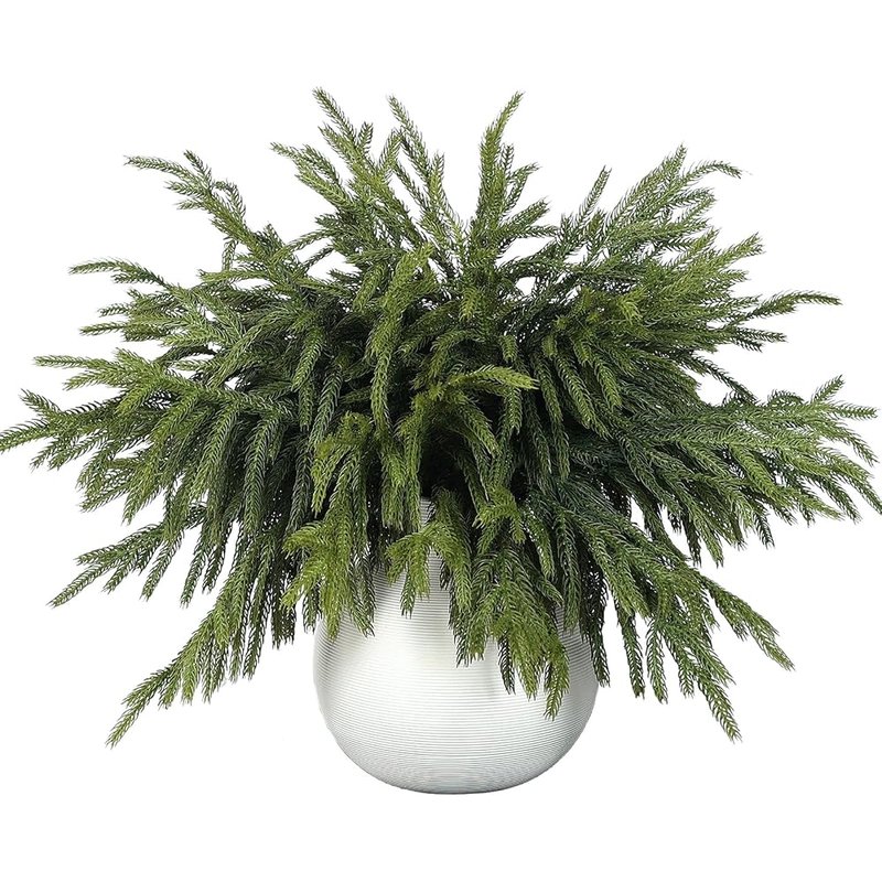 Real touch Norfolk pine branches, 16 pieces