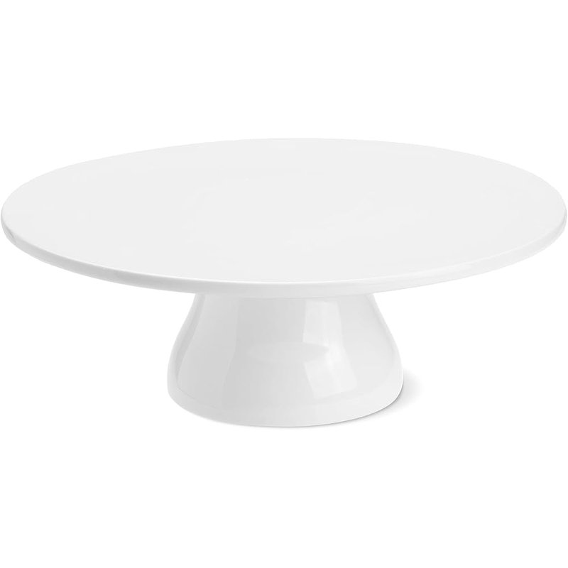 White porcelain cake stand, 10 inch