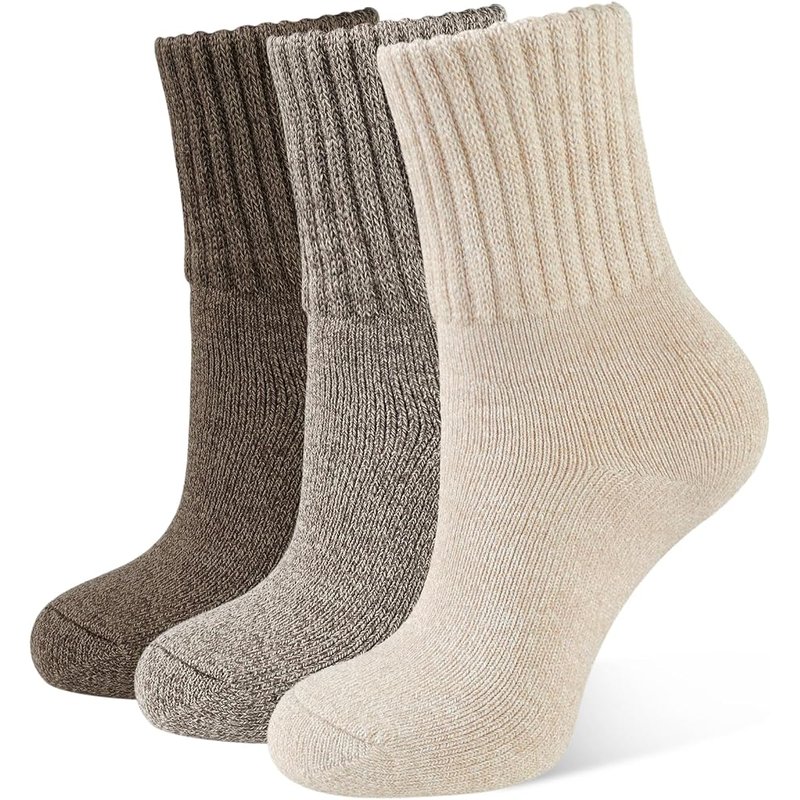 Wool blend crew socks, 3 pack