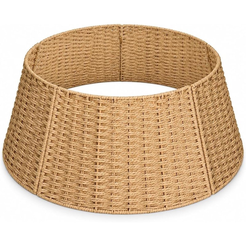 Woven paper rope tree collar, 26 inch