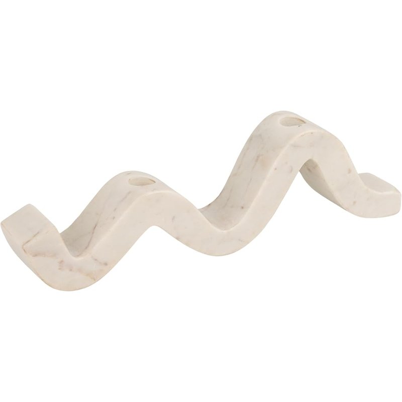 Marble wave taper candle holder