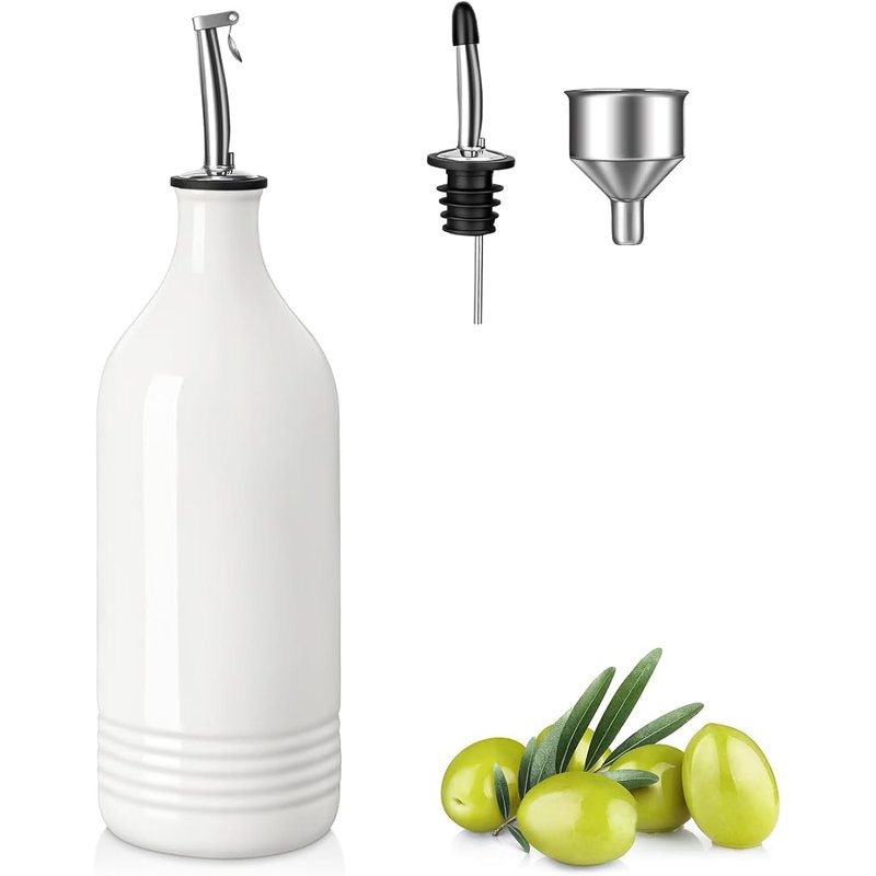 Ceramic olive oil bottle