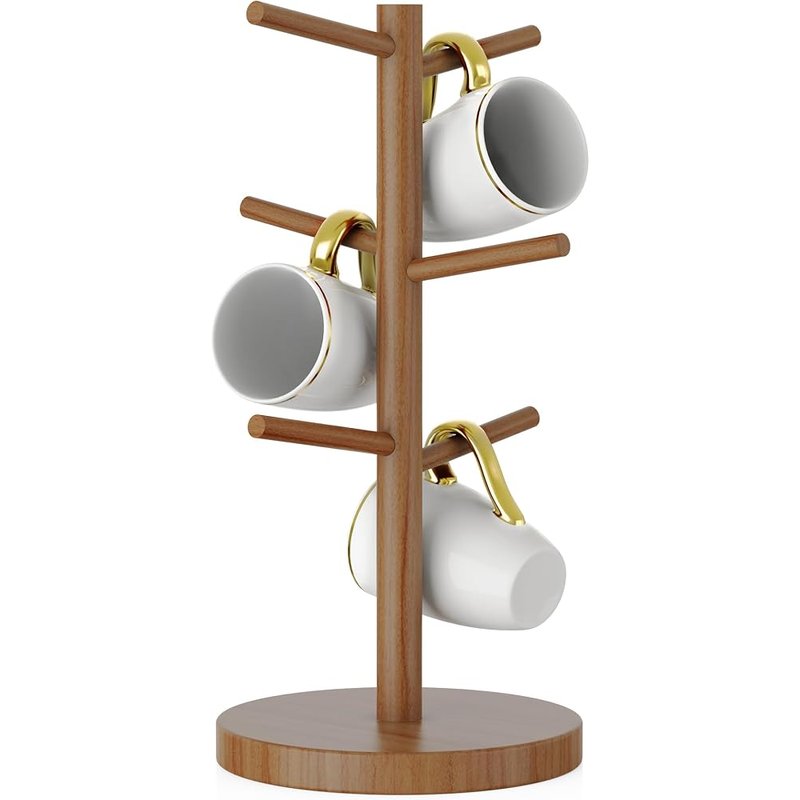 Bamboo coffee mug tree