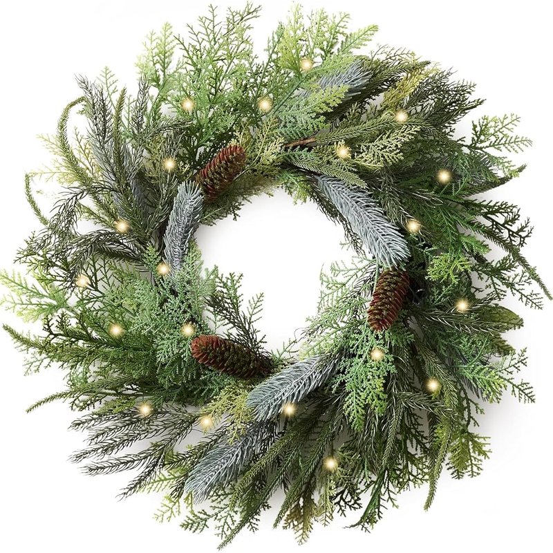DecorbyHannah 20 inch Norfolk pine wreath