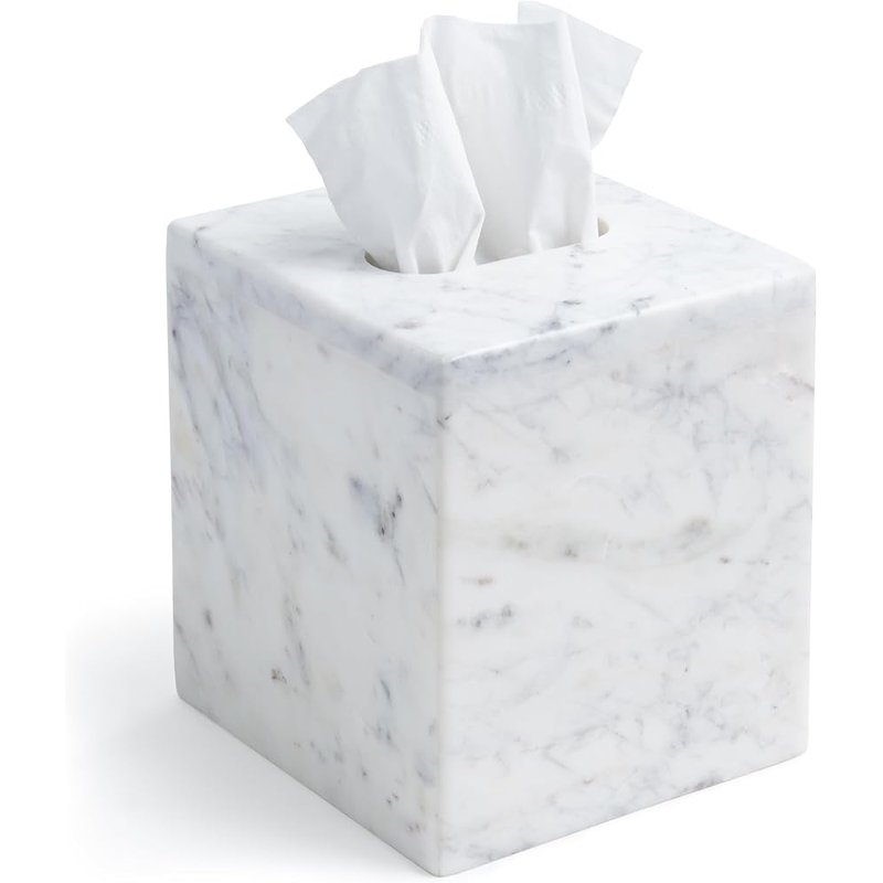 Marble tissue box cover