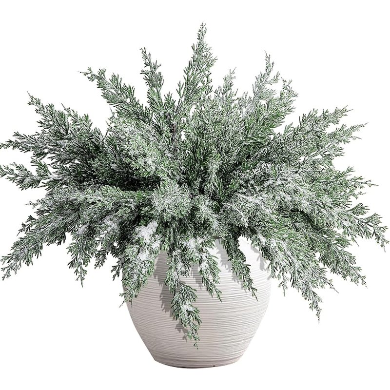 Frosted pine spray branches, 10 pack