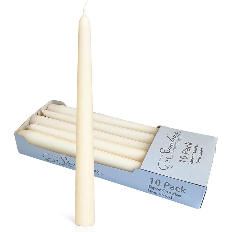 Ivory taper candles