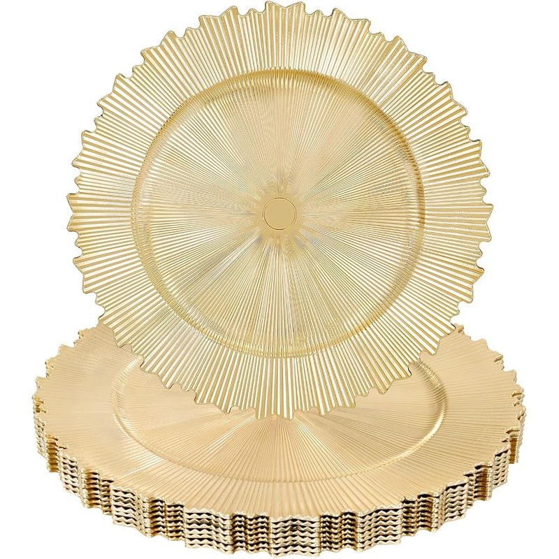 LIYH gold charger plates, set of 8