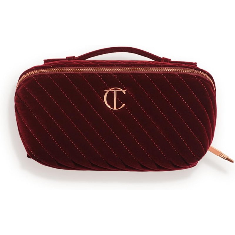 Charlotte Tilbury velvet makeup bag