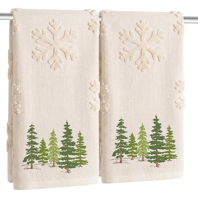 Pine tree hand towels, 2 pack