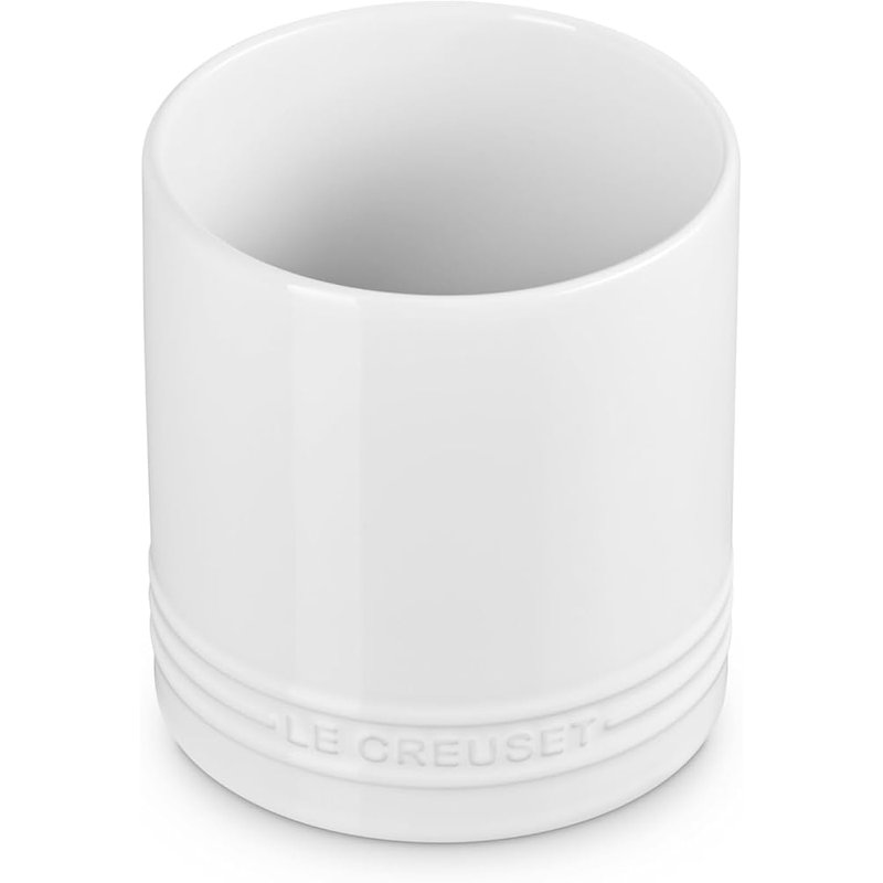 Le Creuset white utensil crock