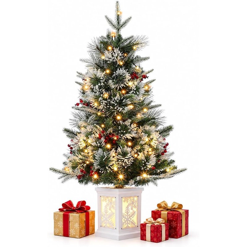 3 ft pre-lit Christmas tree with timer