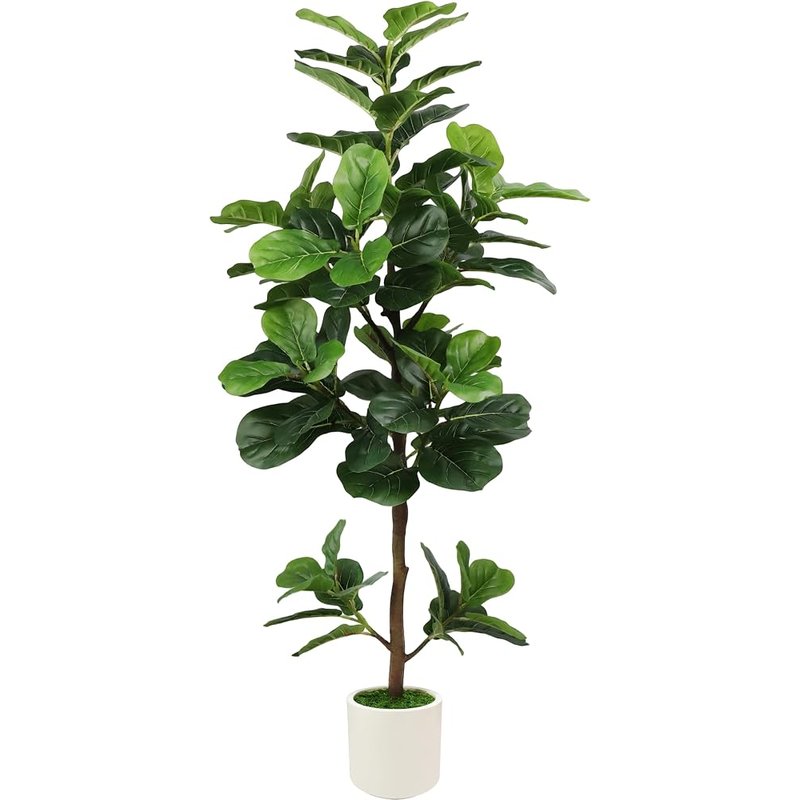 Faux fiddle leaf fig tree, 5 ft