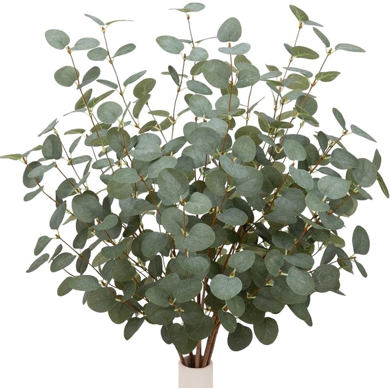 Faux eucalyptus stems, 27 inch