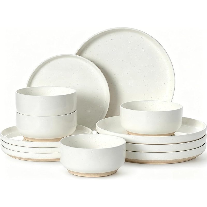 White dinnerware set for 4