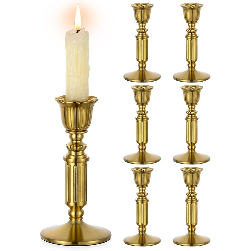 Brass candlesticks, set of 6