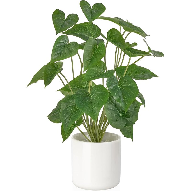Faux plant in ceramic pot