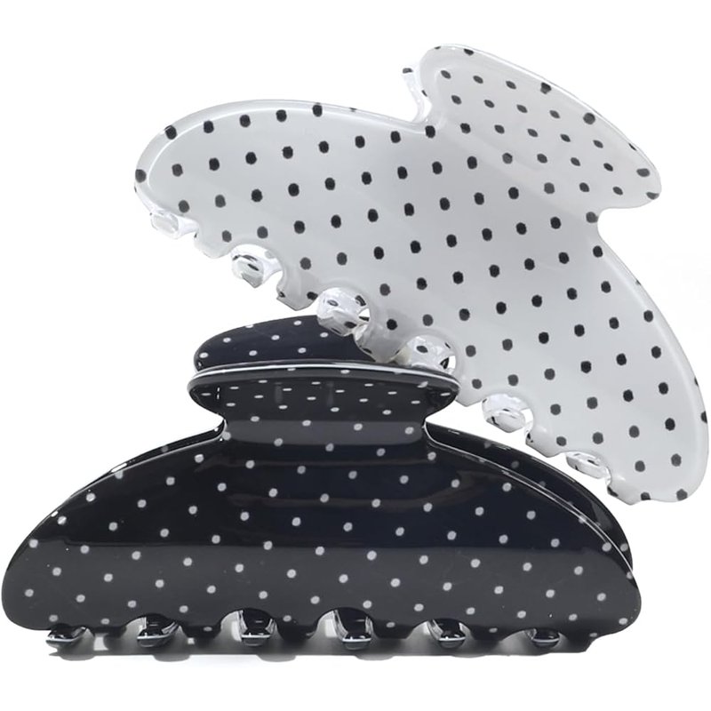Polka dot claw clips