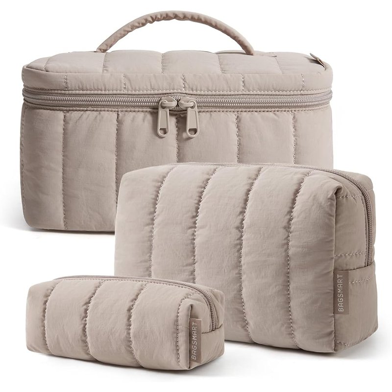 Puffy makeup bag set