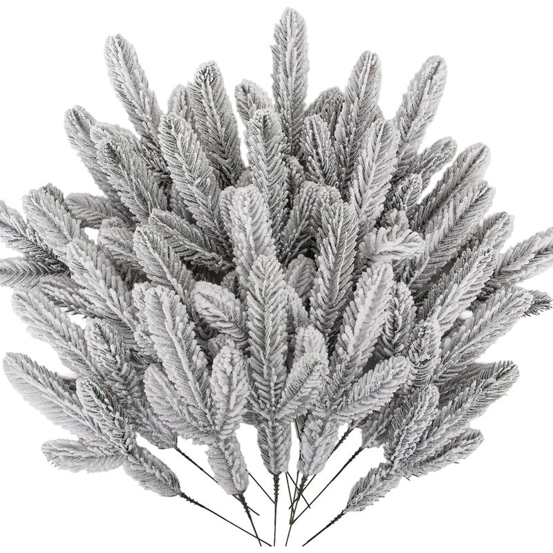 Hananona frosted white pine branches, 50 pieces